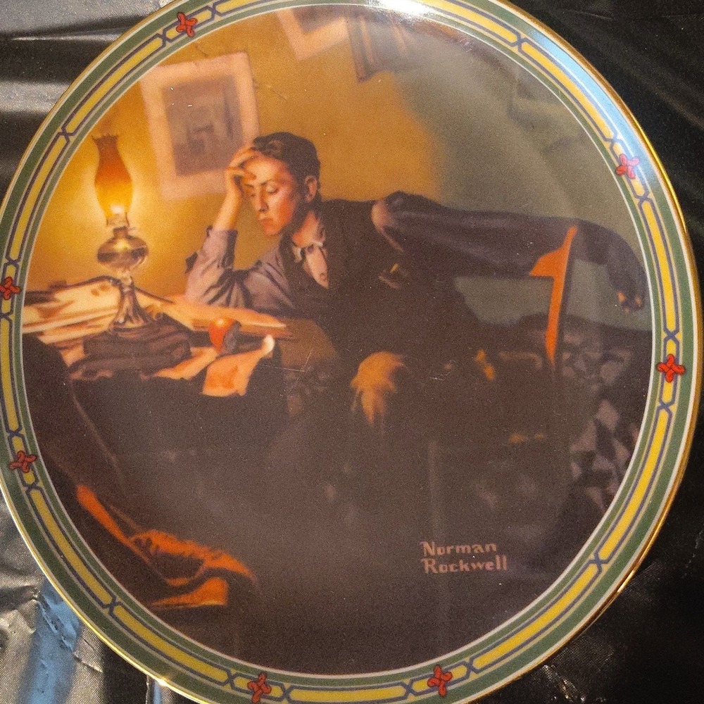 Norman Rockwell A Young Mans Dream 1986 Knowles Collector Plate Limited Edition